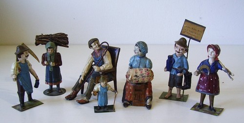 Antike seltene zinn figuren - zinn,
