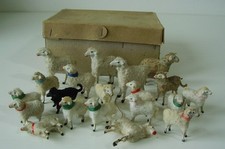 Antike seltene Wollschafe vor