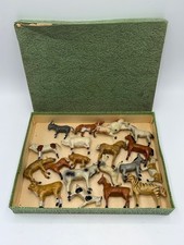 19 x Tierfigur Pappmache Holz