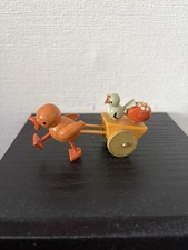 Erzgebirge Ente Mit Osterwagen